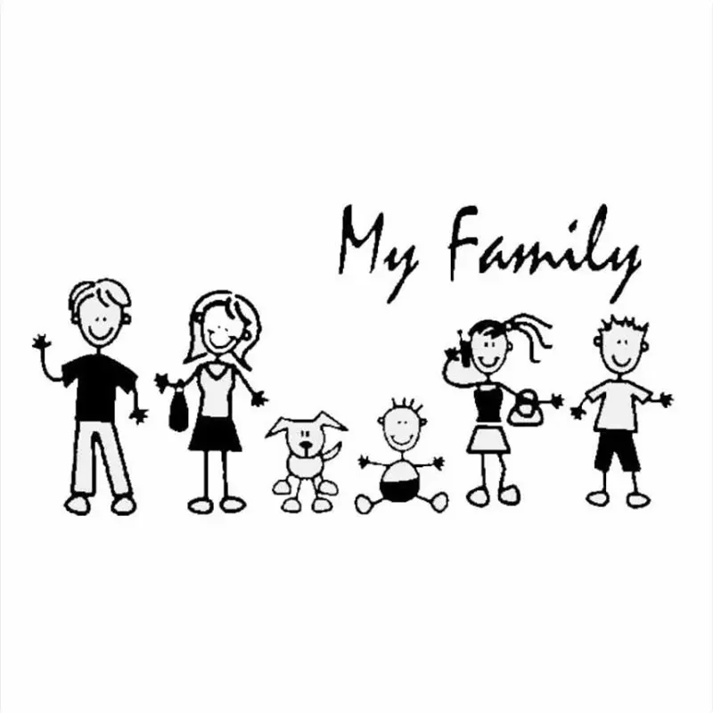 Car Sticker Family Stick Figur - Pet Supplies Warehouse ulasan dan harga
