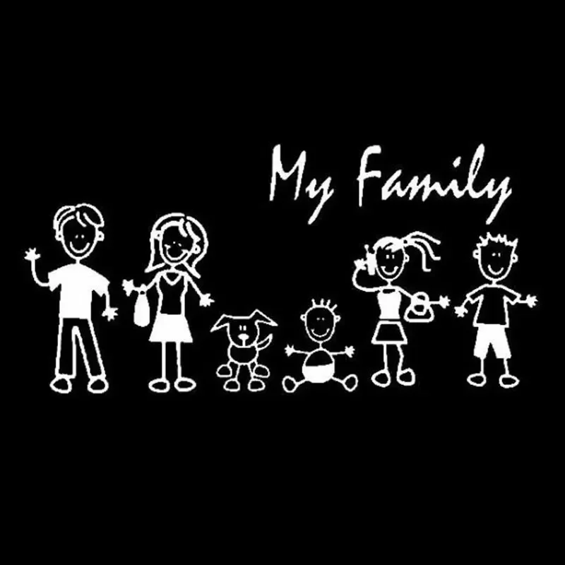 Car Sticker Family Stick Figur - Pet Supplies Warehouse ulasan dan harga