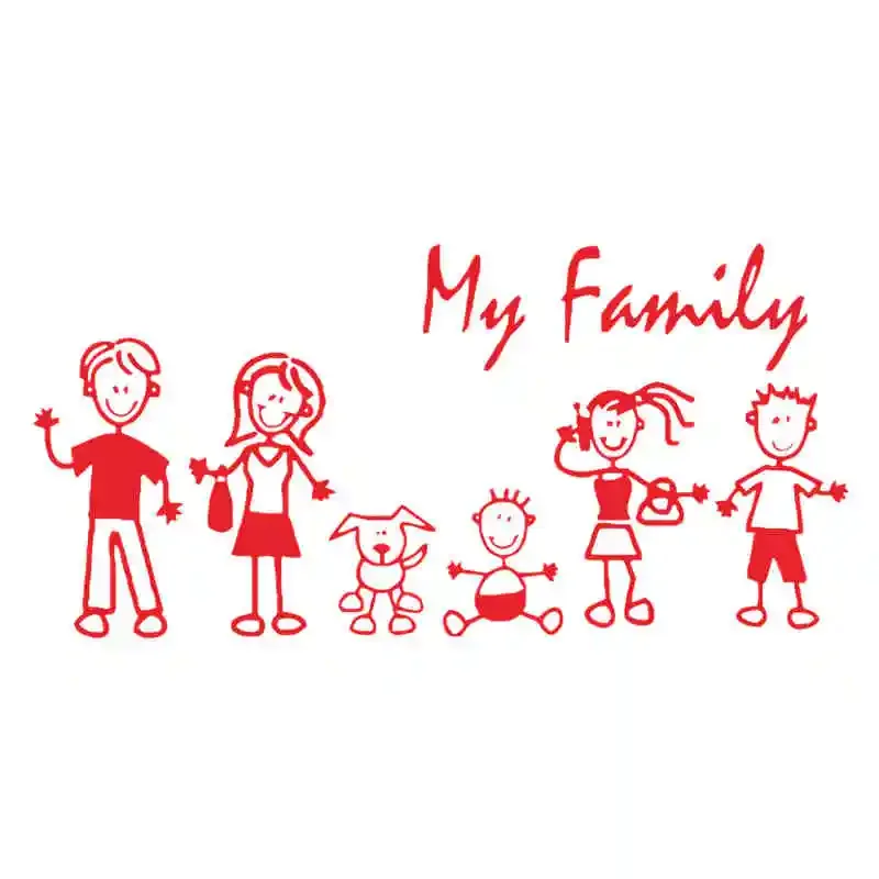 Car Sticker Family Stick Figur - Pet Supplies Warehouse ulasan dan harga